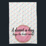 Donut Physician Funny Gift Kökshandduk<br><div class="desc">Donut Mönster Design</div>