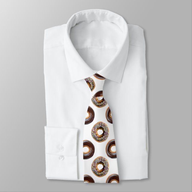 Donut Polka Dot Mönster Neck Tie Slips (Bunden)