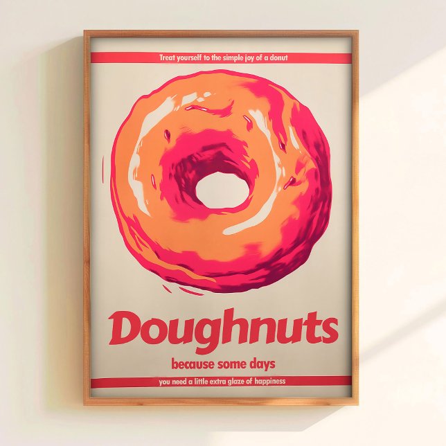 Donut Poster Retro Kitchen Art Retro Kitchen Poste (Skapare uppladdad)