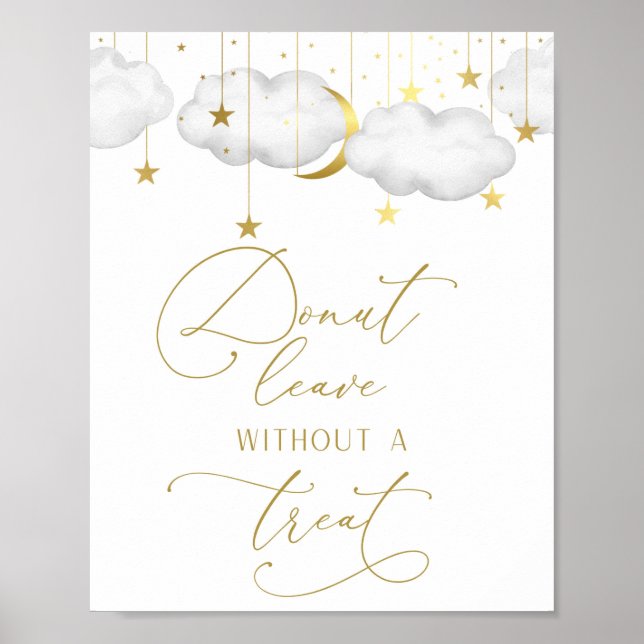 Donut Pub-skylt, babydusch Donut-signatur Poster (Framsidan)