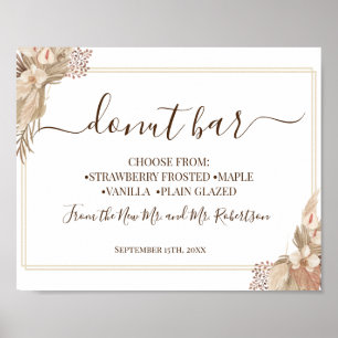 Donut Pub Sweets Bord bröllopsskylt Poster
