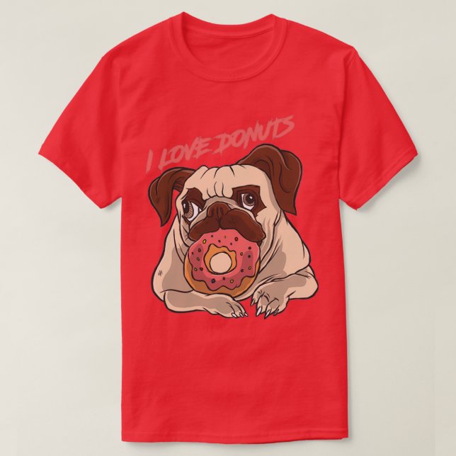 Donut Pug T Shirt (Design framsida)