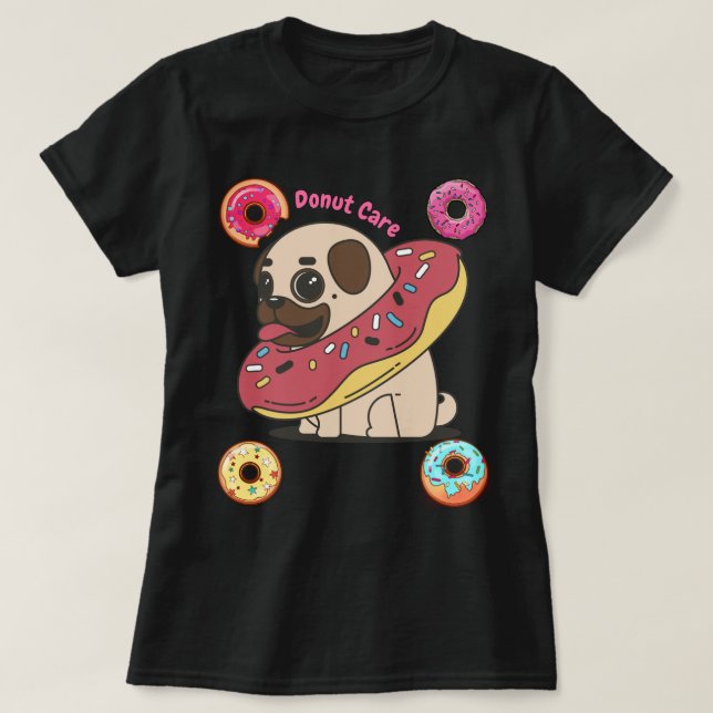 Donut Pug T Shirt (Design framsida)