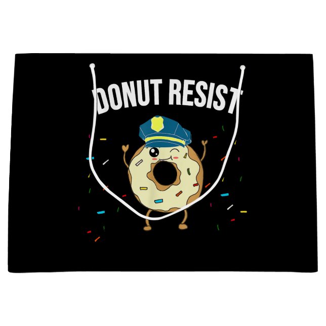 Donut Resiste Meme Funny Police Officer stöder (Framsidan)