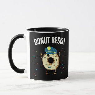 Donut Resiste Meme Funny Police Officer stöder Mugg