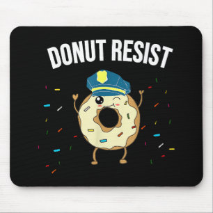 Donut Resiste Meme Funny Police Officer stöder Musmatta