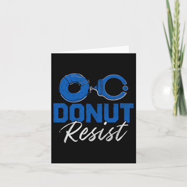 Donut Resistfunny Cop Tillsatta lagar polis Appr Kort (Framsida)