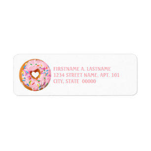 Donut Returadress Etikett