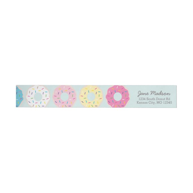 Donut Returetiketters | Donut Party Etikettband (Individual)