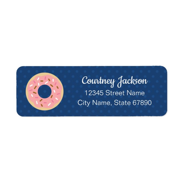 Donut Returetiketters Returadress Etikett (Framsidan)