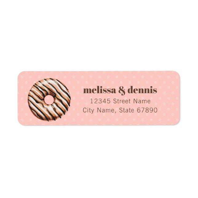 Donut Returetiketters Returadress Etikett (Framsidan)