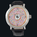 Donut Rosa Frosting Sprinkles Cute Food | Doughnut Armbandsur<br><div class="desc">Det finns inget mer utsökt än en nybakad glaiserad åsna med rosa frost och sprinkler. Den här handdragna formen av grafisk munnöt firar all söt,  god smaklighet hos perfekt frukostmat,  dessertmat och - kontroll - när som helst mat.</div>