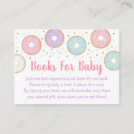 Donut Rosa Guld Pastel Baby Shower Bok Request Tilläggskort