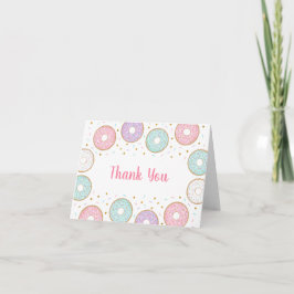 Donut Rosa Guld Pastel Birthday Tack