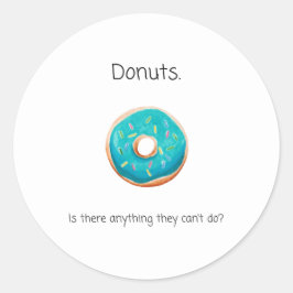 Donut Round Sticker Runt Klistermärke