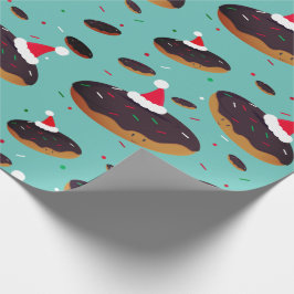 Donut Santa Hats Mönster jul Presentpapper