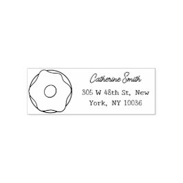 Donut Self Inking Rubber Frimärke Självfärgande Stämpel