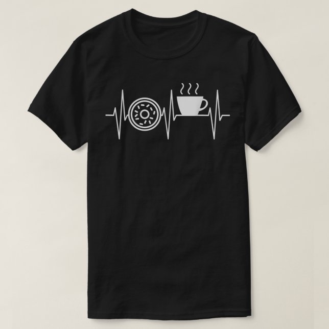 Donut Shirt Funny Coffee Älskare Doughnut Donut Kä T (Design framsida)