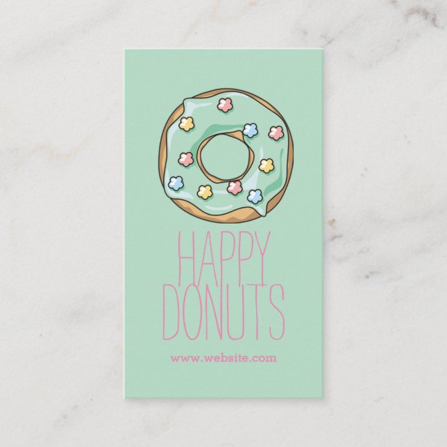 Donut Shop Bakery Caffe Pasty Visitkort (Framsida)