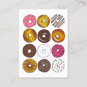 Donut Shop Donuts Doughnut Breakfast Food Bakery Visitkort