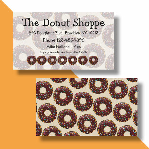 Donut Shop Doughnut Loyalty Cards Lojalitetskort