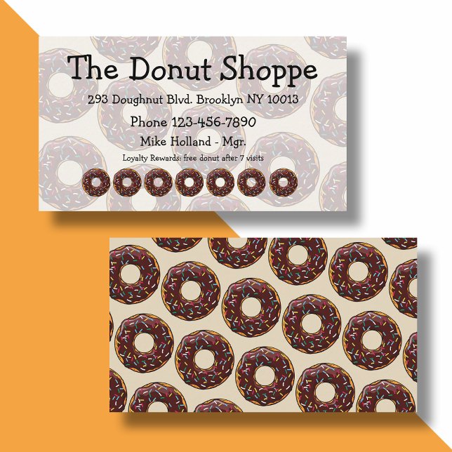 Donut Shop Doughnut Loyalty Cards Lojalitetskort (Skapare uppladdad)