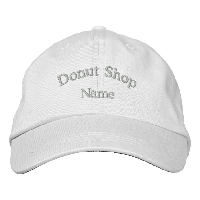 Donut Shop Namn Embroized Hat Broderad Keps (Framsida)