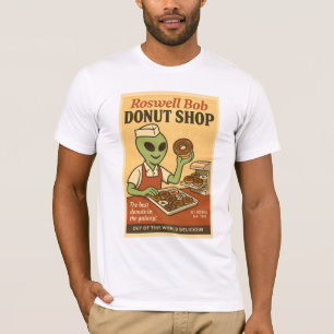 Donut Shop Roswell Utomjordingars 1950's Retro T Shirt