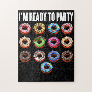 Donut Snack Food Funy Kreativ Mönster Pussel
