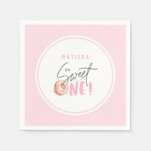 Donut söt en första födelsedag party pappersservett