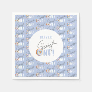 Donut sött en första födelsedag party attire pappersservett