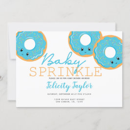 Donut Sprinkle Baby Shower Blue Meddelande