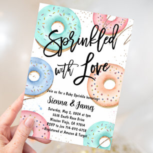 Donut Sprinkle Baby Shower, sprinkled with Kärlek Inbjudningar