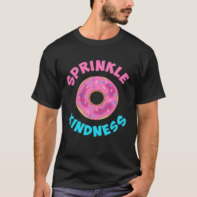 Donut Sprinkle Kindess Boy Girls Kids Womens T Shirt (Framsida)