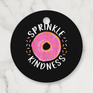 Donut Sprinkle Kindness Funny Girls Women Doughnut Gåvor Etiketter