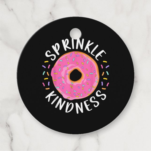 Donut Sprinkle Kindness Funny Girls Women Doughnut Gåvor Etiketter (Framsida)