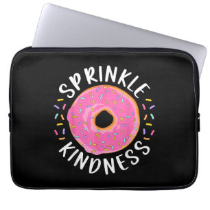 Donut Sprinkle Kindness Funny Girls Women Doughnut Laptop Fodral