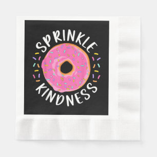 Donut Sprinkle Kindness Funny Girls Women Doughnut Pappersservett