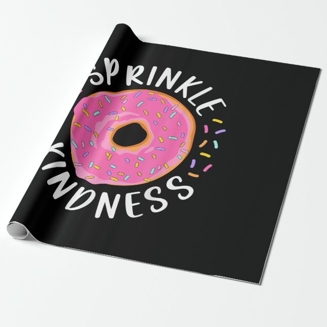Donut Sprinkle Kindness Funny Girls Women Doughnut Presentpapper (Utrullad)