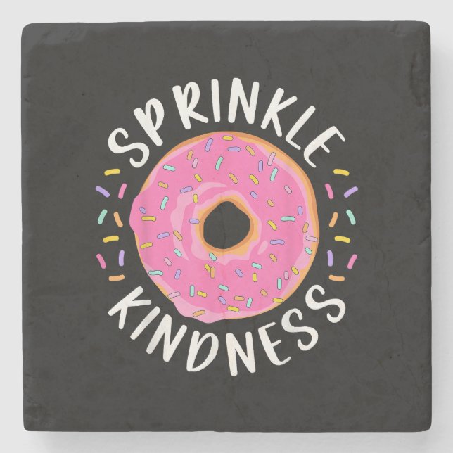 Donut Sprinkle Kindness Funny Girls Women Doughnut Stenunderlägg (Framsidan)
