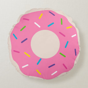 Donut Sprinkle Pillow Rund Kudde