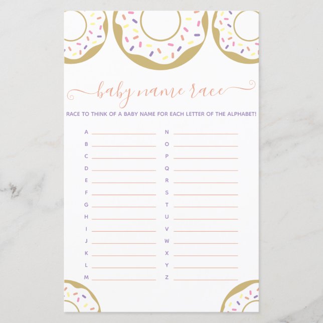 Donut Sprinkled with Kärlek Baby Namn Tävling (Framsida)