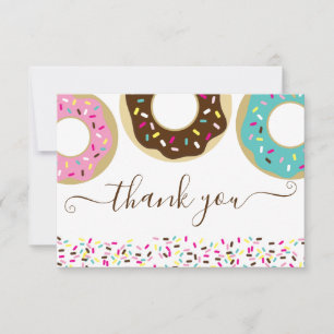 Donut Sprinkled with Kärlek Baby Sprinkle Tack Kort