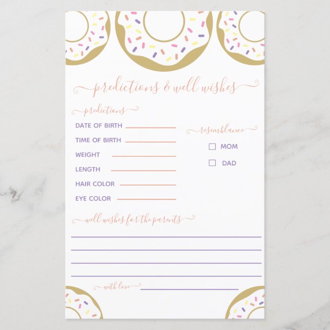 Donut Sprinkled with Kärlek förutsägelse & well Ön (Framsida)