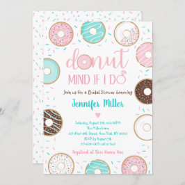 Donut Sprinkles Rosa Blue Möhippa Brunch Inbjudningar
