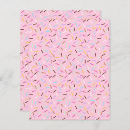 Donut Sprinkles Scrapbook Paper Pink Craft Paper