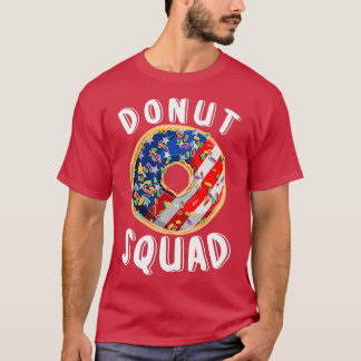 Donut Squad American Flagga Cute Donut T Shirt