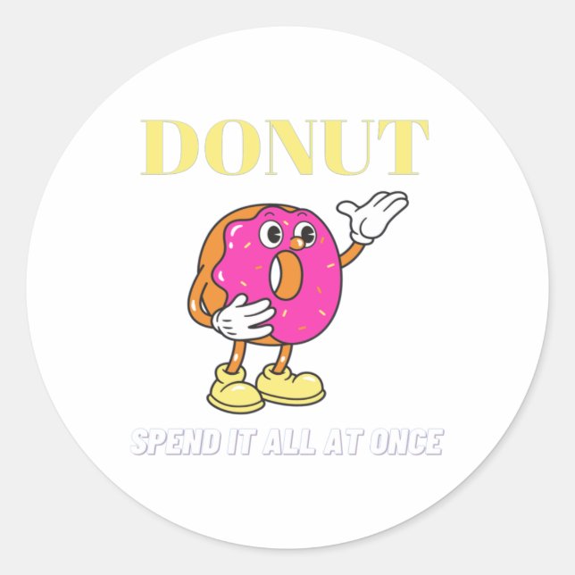 Donut stiker runt klistermärke (Framsida)