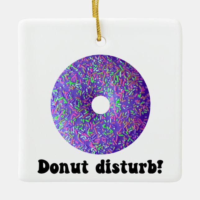 Donut stör julgransprydnad keramik (Framsida)