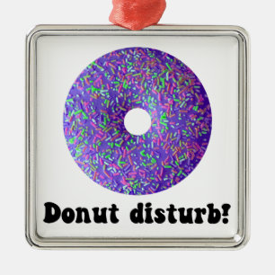 Donut stör julgransprydnad metall